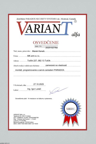 paradox opravnenie